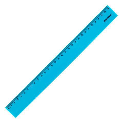 Линейка пластиковая 30 см BRAUBERG 4 шт. &quot;NEON&quot;, непрозрачная, ассорти, 210751