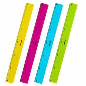 Линейка пластиковая 30 см ЮНЛАНДИЯ 6 шт. "Color", тонированная, ассорти, 210754
