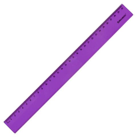 Линейка пластиковая 30 см BRAUBERG 4 шт. &quot;FRUITY&quot;, тонированная, ассорти, 210767