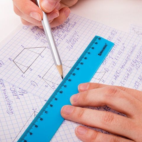 Линейка пластиковая 20 см BRAUBERG 6 шт. &quot;NEON&quot;, непрозрачная, ассорти, 210773