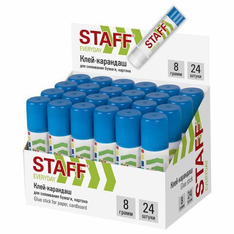 Клей-карандаш STAFF 6 шт. &quot;EVERYDAY&quot;, 8 г, 220374