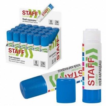 Клей-карандаш STAFF 6 шт. "EVERYDAY", 8 г, 220374