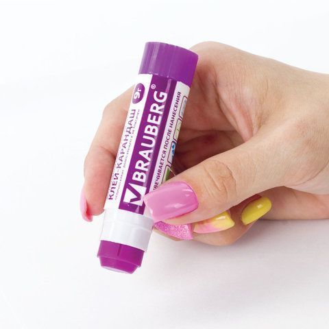 Клей-карандаш BRAUBERG 3 шт., 9 г, обесцвечивающийся после высыхания, 220872