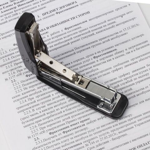Скобы для степлера №24/6, 1000 штук, BRAUBERG 2 шт., до 30 листов, 220950