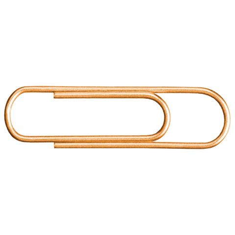 Скрепки BRAUBERG 2 шт., 28 мм, золотистые, 100 шт., в картонной коробке, 221529