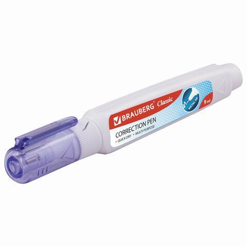 Ручка-корректор BRAUBERG 2 шт., 9 мл, металлический наконечник, 221675