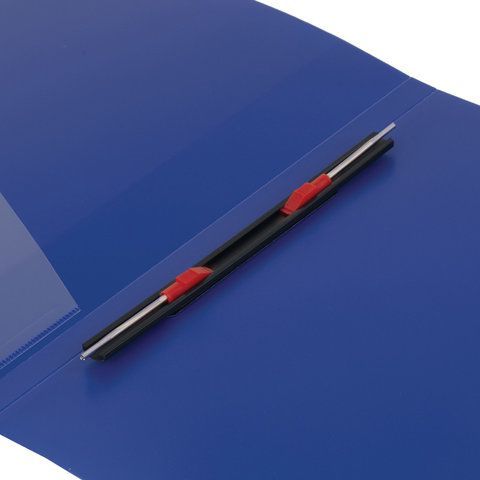 Папка с металлическим скоросшивателем и внутренним карманом BRAUBERG &quot;Contract&quot;, синяя, до 100 л., 0,7 мм, бизнес-класс, 221782