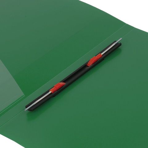 Папка с металлическим скоросшивателем и внутренним карманом BRAUBERG &quot;Contract&quot;, зеленая, до 100 л., 0,7 мм, бизнес-класс, 221784