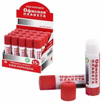 Клей-карандаш ОФИСНАЯ ПЛАНЕТА 2 шт., 15 г, 222013
