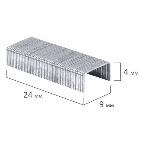 Скобы для степлера №10, 1000 штук, ОФИСМАГ, до 20 листов, 222085