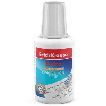 Корректирующая жидкость ERICH KRAUSE 5 шт., 20 мл, флакон с кисточкой, 5