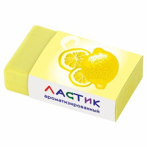 Ластик ПИФАГОР 40 шт. &quot;Фрукты&quot;, 35х21х9 мм, ароматизированный, ассорти, картонный держатель, 222477