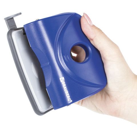 Дырокол BRAUBERG &quot;Original&quot;, до 25 листов, синий, 222543