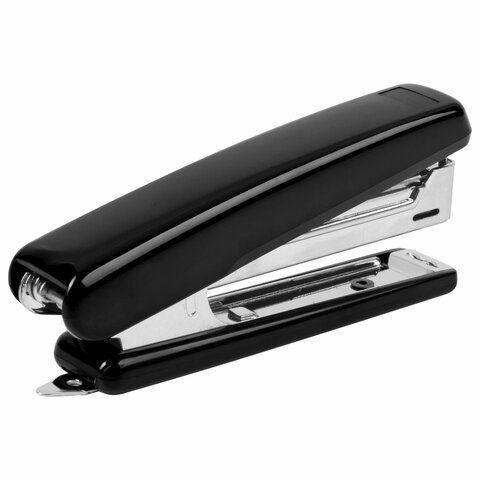 Степлер №10 BRAUBERG &quot;Classic&quot;, до 12 листов, с антистеплером, черный, 222545