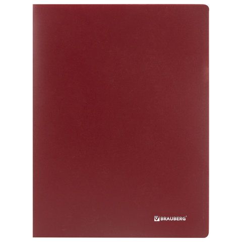 Папка 30 вкладышей BRAUBERG &quot;Office&quot;, красная, 0,5 мм, 222630