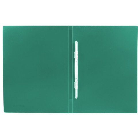 Папка с пластиковым скоросшивателем BRAUBERG &quot;Office&quot;, зеленая, до 100 листов, 0,5 мм, 222642