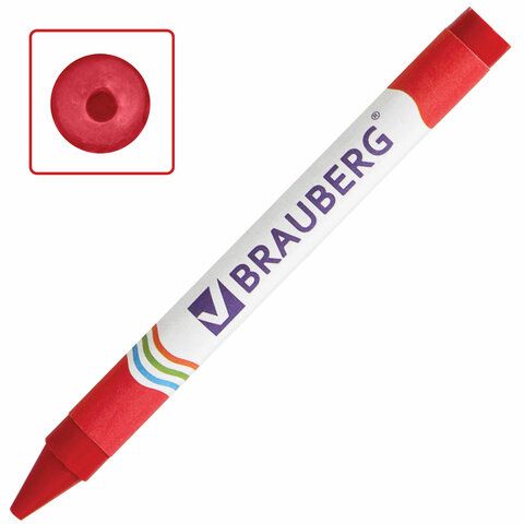 Восковые мелки BRAUBERG 8 шт., НАБОР 6 цветов, 222961