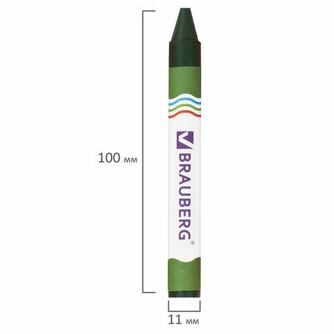 Восковые мелки утолщенные BRAUBERG 2 шт., 6 цветов, 222965