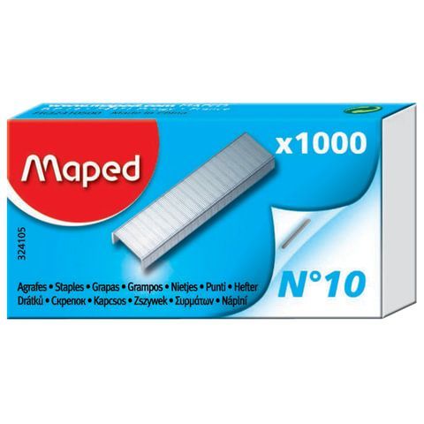 Скобы для степлера №10, 1000 штук, MAPED 3 шт. (Франция), до 20 листов, 324105