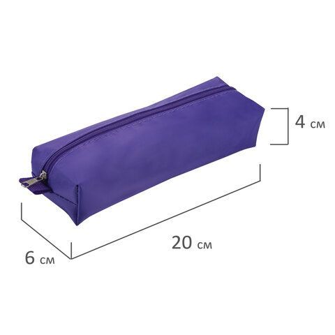 Пенал-косметичка BRAUBERG, ассорти 5 цветов, &quot;Радуга&quot;, 20х6х4 см, дисплей, 223267