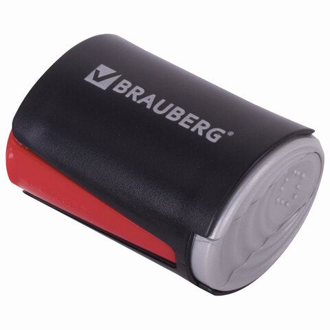 Точилка BRAUBERG &quot;Delta&quot;, 2 угла заточки, двусторонняя, пластиковая с контейнером, 223592