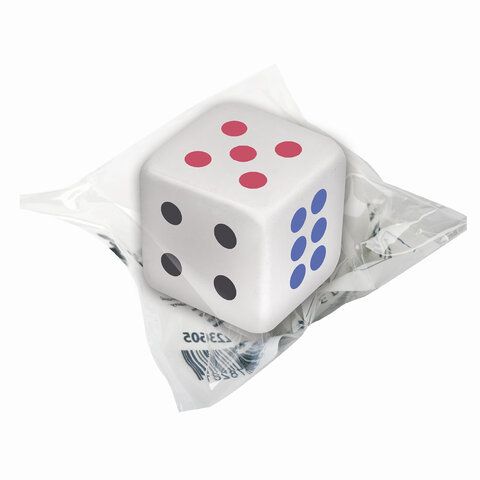 Ластик BRAUBERG 24 шт. &quot;Cubo&quot;, 24х24х24 мм, белый, ассорти, 223605