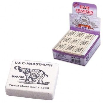 Ластик KOH-I-NOOR 6 шт. "Слон" 300/30, 35,5х28,5х10 мм, белый, прямоугольный, натуральный каучук, 0300030029KDRU