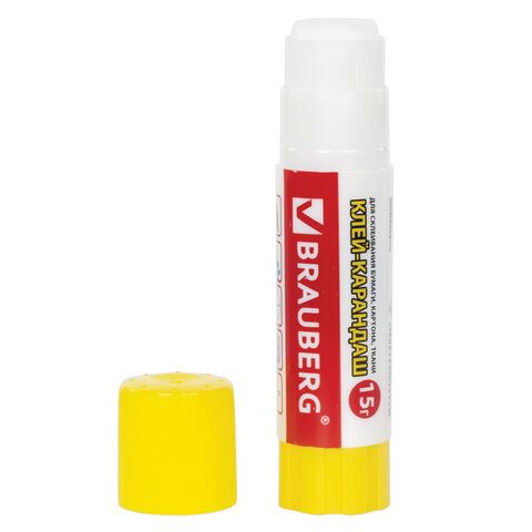 Клей-карандаш BRAUBERG 2 шт. &quot;Смайлики&quot;, 15 г, 224338