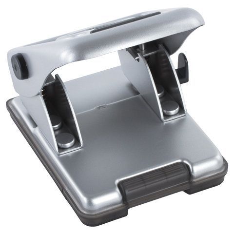 Дырокол металлический BRAUBERG &quot;Metallic&quot;, до 40 листов, серебристый, 224342