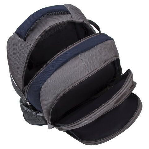 Рюкзак BRAUBERG URBAN универсальный, 2 отделения, &quot;MainStream 1&quot;, серо-синий, 45х32х19 см, 224445