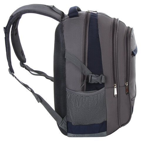 Рюкзак BRAUBERG URBAN универсальный, 2 отделения, &quot;MainStream 1&quot;, серо-синий, 45х32х19 см, 224445