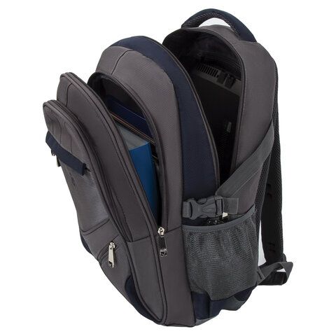 Рюкзак BRAUBERG URBAN универсальный, 2 отделения, &quot;MainStream 1&quot;, серо-синий, 45х32х19 см, 224445