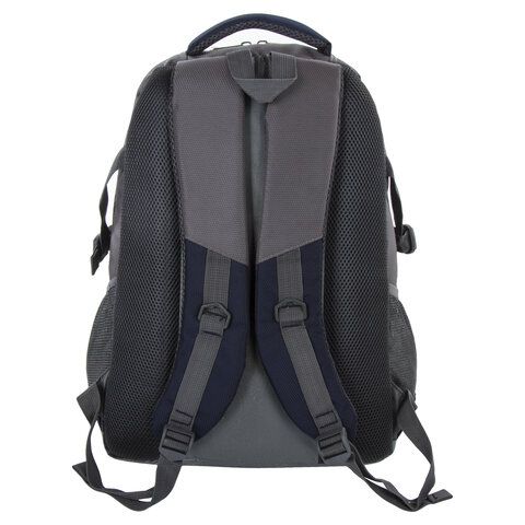 Рюкзак BRAUBERG URBAN универсальный, 2 отделения, &quot;MainStream 1&quot;, серо-синий, 45х32х19 см, 224445