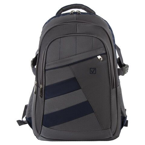 Рюкзак BRAUBERG URBAN универсальный, 2 отделения, &quot;MainStream 2&quot;, серо-синий, 45х32х19 см, 224446