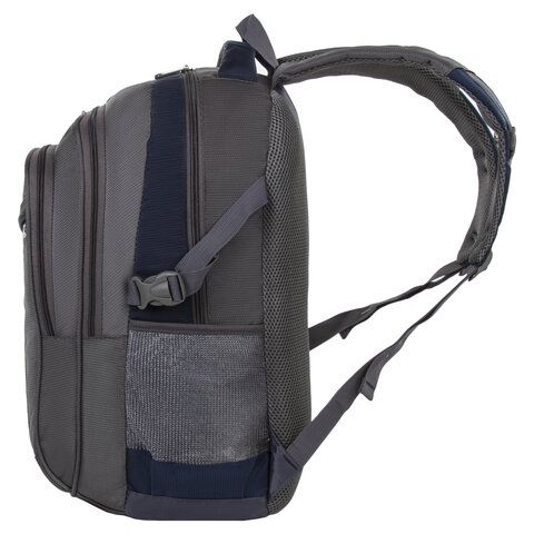 Рюкзак BRAUBERG URBAN универсальный, 2 отделения, &quot;MainStream 2&quot;, серо-синий, 45х32х19 см, 224446