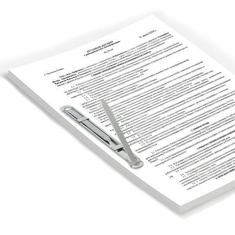 Скоросшиватель металлический STAFF &quot;Basic&quot;, КОМПЛЕКТ 50 шт., 224622