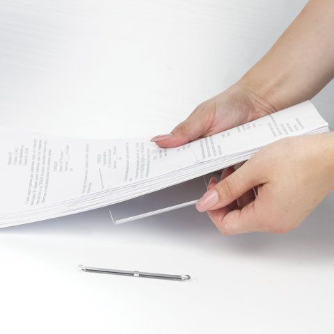 Скоросшиватель металлический STAFF &quot;Basic&quot;, КОМПЛЕКТ 50 шт., 224622