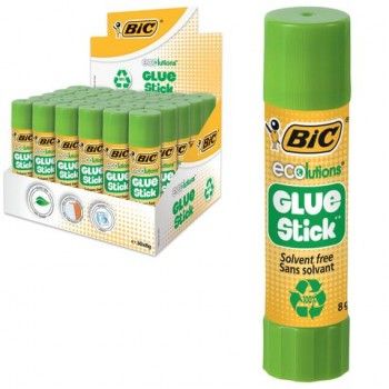 Клей-карандаш BIC 5 шт. "ECOlutions", 8 г, с ароматом яблока, 8923442.