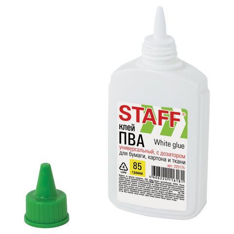 Клей ПВА STAFF 10 шт. EVERYDAY, 85 г, с дозатором, 225175