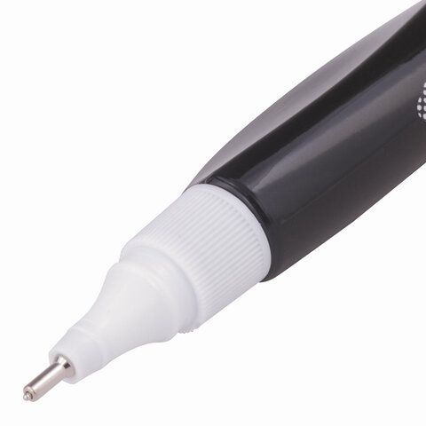 Ручка-корректор BRAUBERG 2 шт., 8 мл, металлический наконечник, черный корпус, 225214