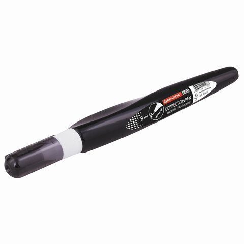 Ручка-корректор BRAUBERG 2 шт., 8 мл, металлический наконечник, черный корпус, 225214