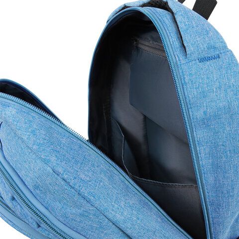 Рюкзак BRAUBERG HIGH SCHOOL универсальный, 3 отделения, &quot;Скай&quot;, голубой, 46х31х18 см, 225517