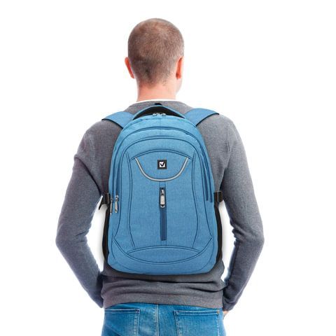 Рюкзак BRAUBERG HIGH SCHOOL универсальный, 3 отделения, &quot;Скай&quot;, голубой, 46х31х18 см, 225517