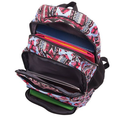 Рюкзак BRAUBERG CANVAS универсальный, 2 отделения, &quot;Фигуры&quot;, канвас, 47х32х14 см, 226353