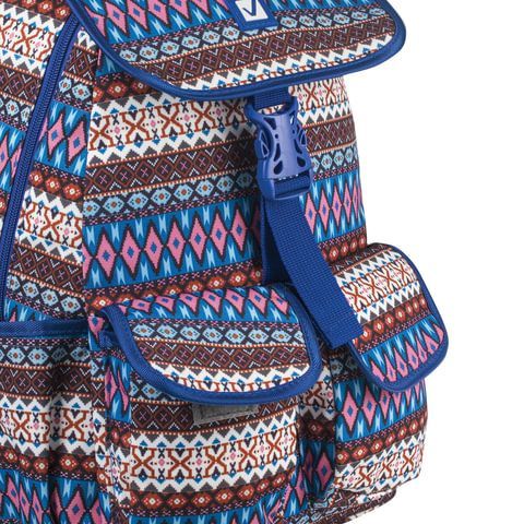 Рюкзак BRAUBERG TRACE универсальный, с клапаном, узоры, &quot;Ethnic&quot;, 34х25х12 см, 227075