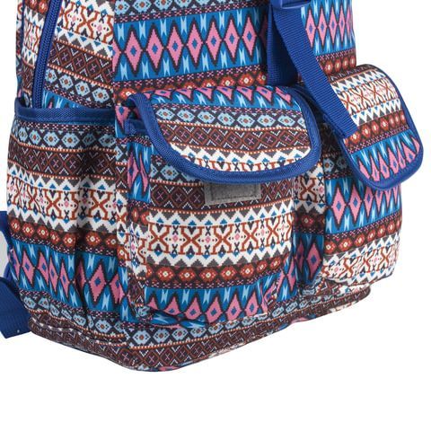 Рюкзак BRAUBERG TRACE универсальный, с клапаном, узоры, &quot;Ethnic&quot;, 34х25х12 см, 227075