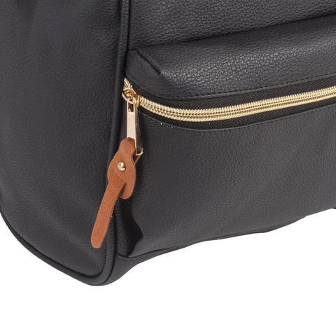 Рюкзак BRAUBERG CELEBRITY универсальный, экокожа, длинные ручки, черный, 34х23х15 см, 227081