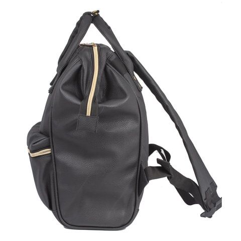 Рюкзак BRAUBERG CELEBRITY универсальный, экокожа, длинные ручки, черный, 34х23х15 см, 227081