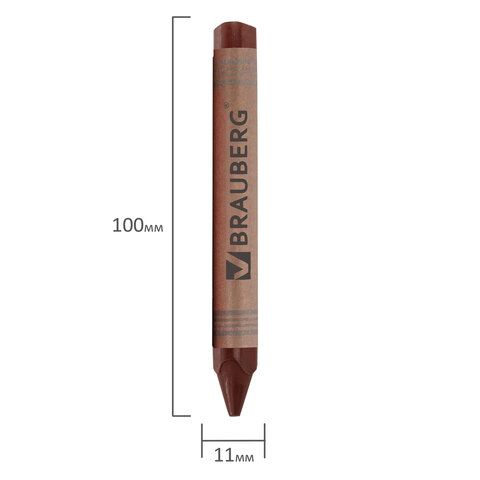 Восковые мелки трехгранные утолщенные BRAUBERG 4 шт. &quot;АКАДЕМИЯ&quot;, НАБОР 12 цветов, 227287