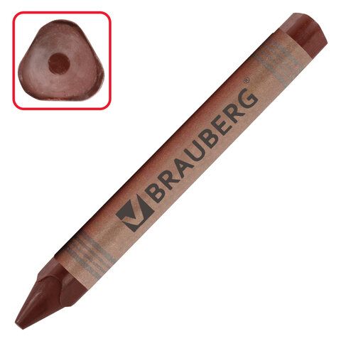 Восковые мелки трехгранные утолщенные BRAUBERG 4 шт. &quot;АКАДЕМИЯ&quot;, НАБОР 12 цветов, 227287